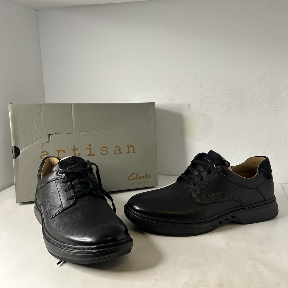 Clarks Men's Un Briley Pace Oxford, Black Leather - US 11 M‎